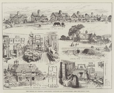 Les cottages des ouvriers du Prince de Galles à Sandringham - Alfred Courbould